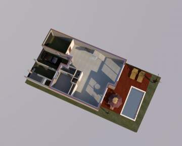 construction d'un bâtiment de deux logements sur trois niveaux 